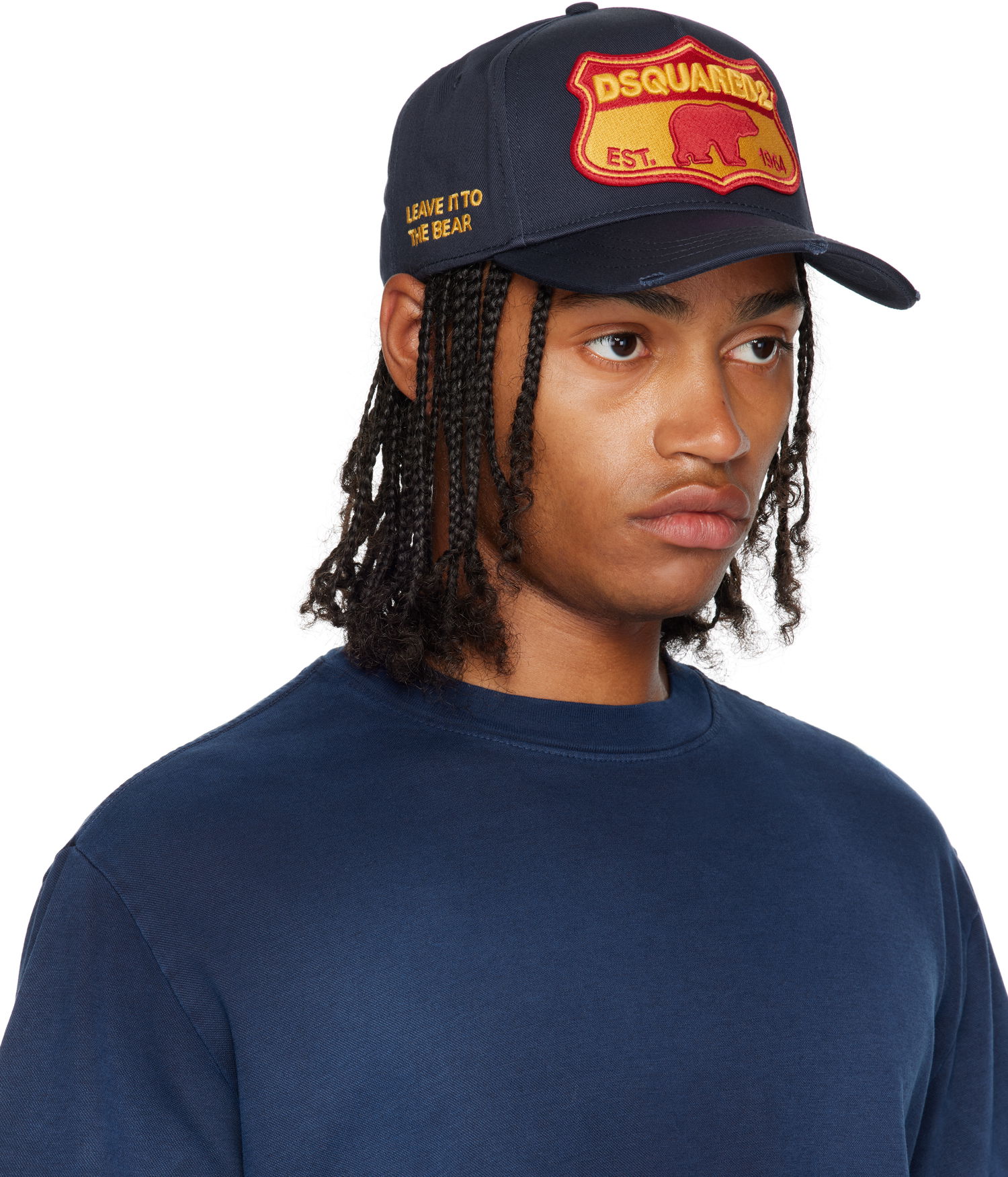 Šiltovka DSQUARED2 Dsquared2 Baseball Cap with Patch Navy | BCM0493 05C00001 3073, 1