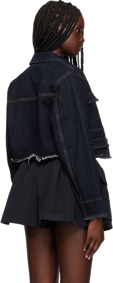 Bunda We11done We11done Cropped Denim Jacket Modrá | WD-DJ1-25-301-W-BL, 2