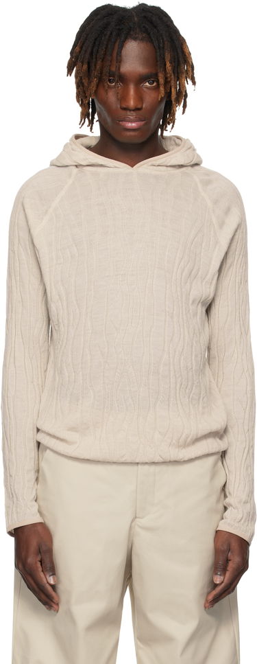 Mikina HELIOT EMIL HELIOT EMIL Sortsol Knit Hoodie Béžová | PRESS25_M_07_070_ST18, 0