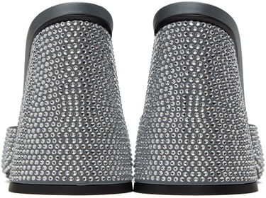 Doplnky The Attico The Attico Luz Crystal-Embellished Heeled Sandals Šedá | 237WS502 TV07, 1