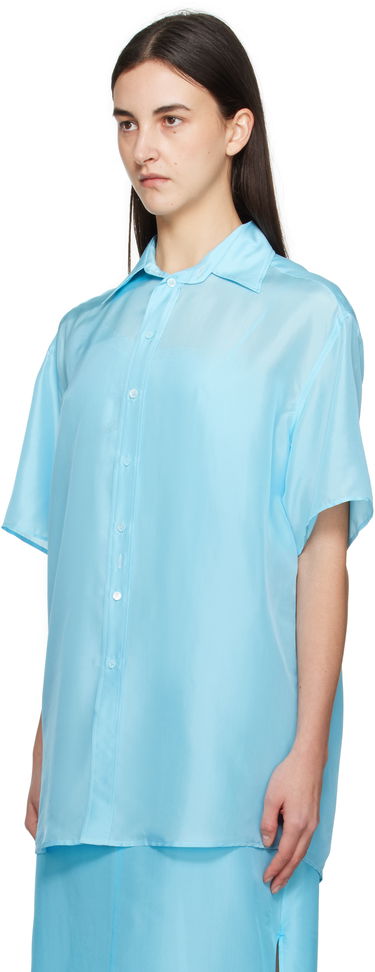 Šaty Maison Margiela MM6 Maison Margiela Dual Wear Silk Dress Modrá | S52NF0013 M35244, 3