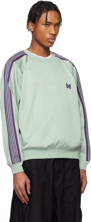 Mikina Needles Needles Track Crew Neck Sweatshirt Zelené | QV306, 1
