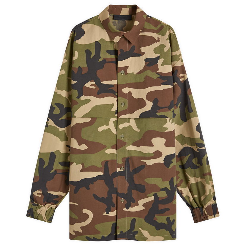 Košeľa Fear of God Essentials Military Overshirt Zelené | 186BT244328F