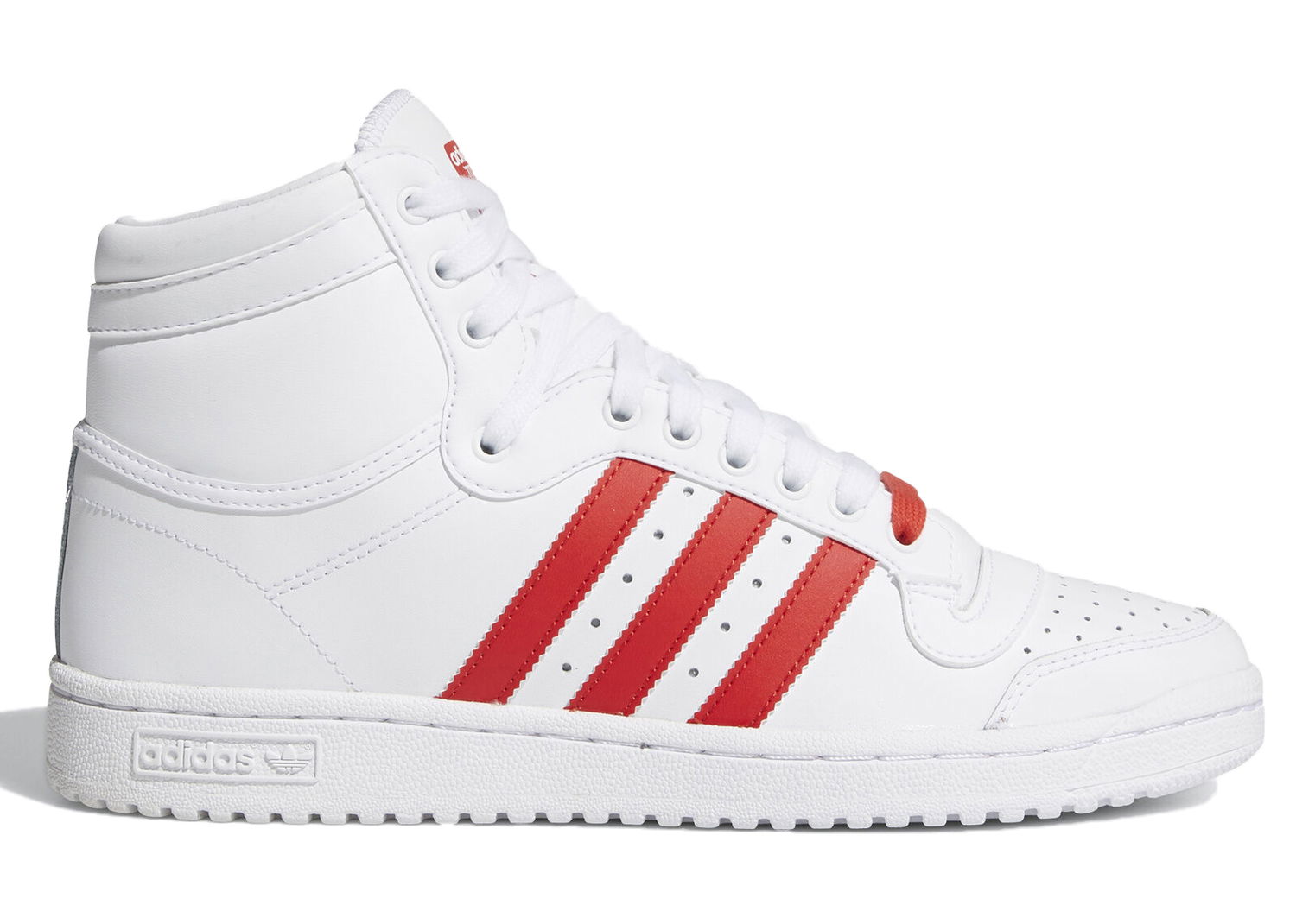 Tenisky a topánky adidas Originals Top Ten Hi Cloud White Lush Red Biela | FV4229, 0