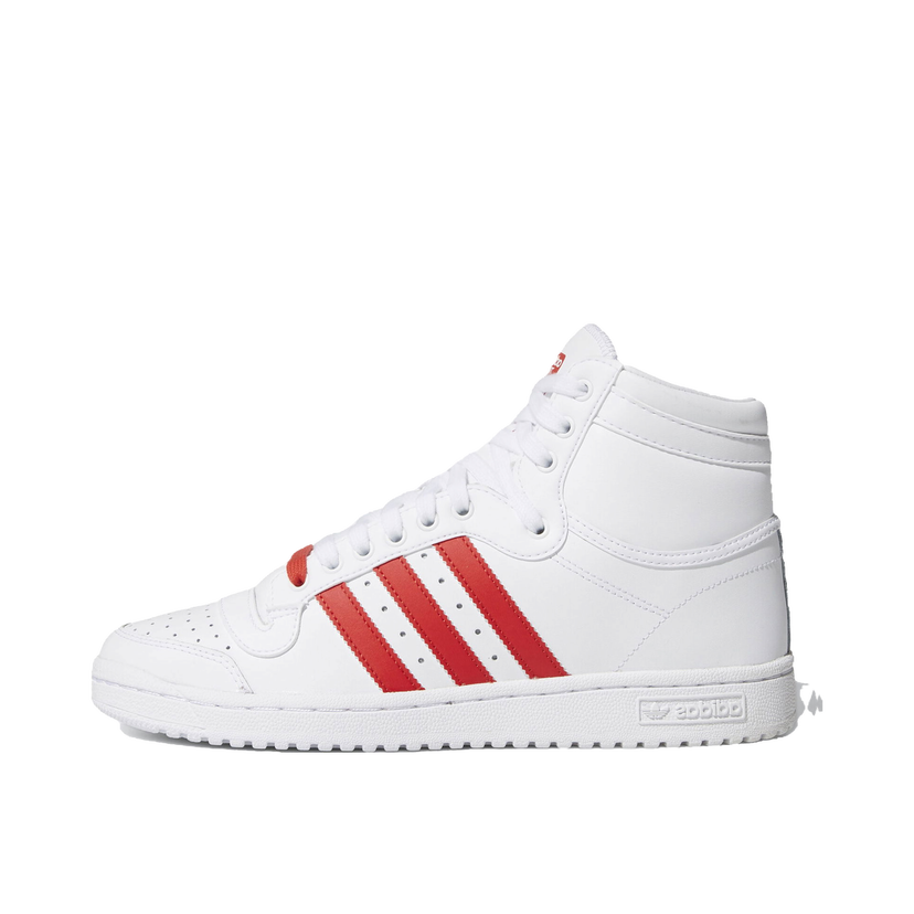 Tenisky a topánky adidas Originals Top Ten Hi Cloud White Lush Red Biela | FV4229