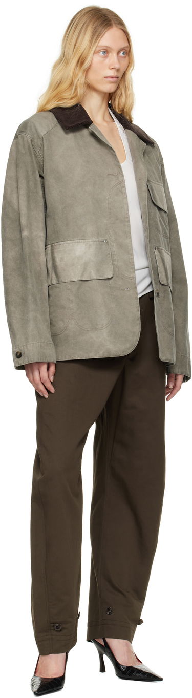 Parka Stella McCartney Stella McCartney Corduroy Collar Aged Jacket Zelené | 6801223EU470, 3