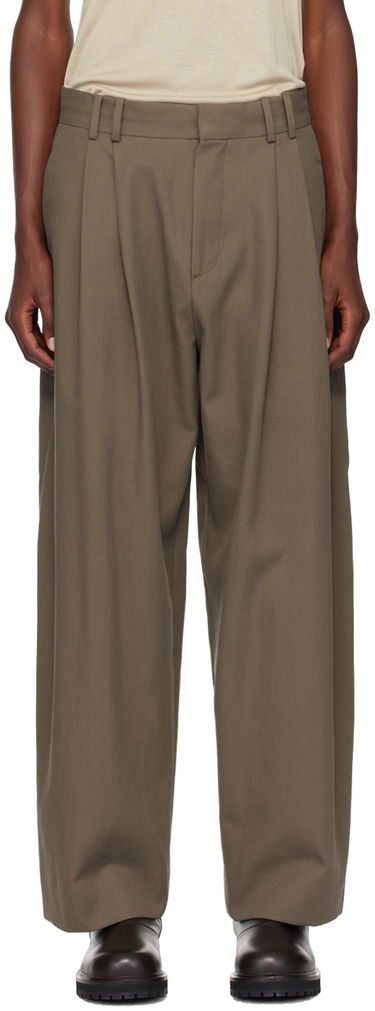 Nohavice Studio Nicholson Studio Nicholson Line Pleated Trousers Zelené | LINE SNM - 1185, 0