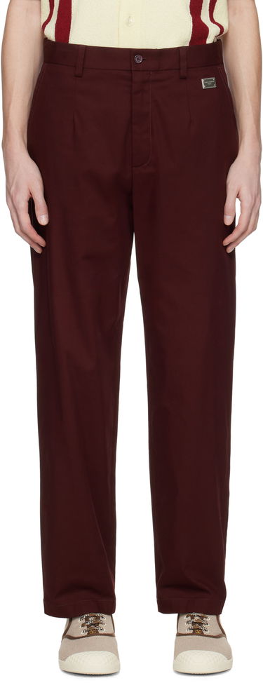 Nohavice Dolce & Gabbana Dolce&Gabbana Gabardine Trousers Vínová | GV5ZHTFUFNV, 0