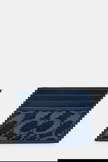 Peňaženka Coach Signature Denim Card Case Modrá | CAS29, 0