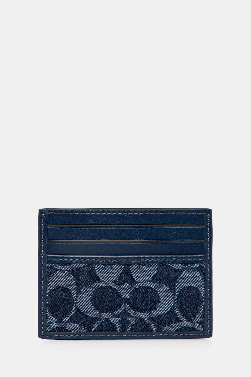 Peňaženka Coach Signature Denim Card Case Modrá | CAS29