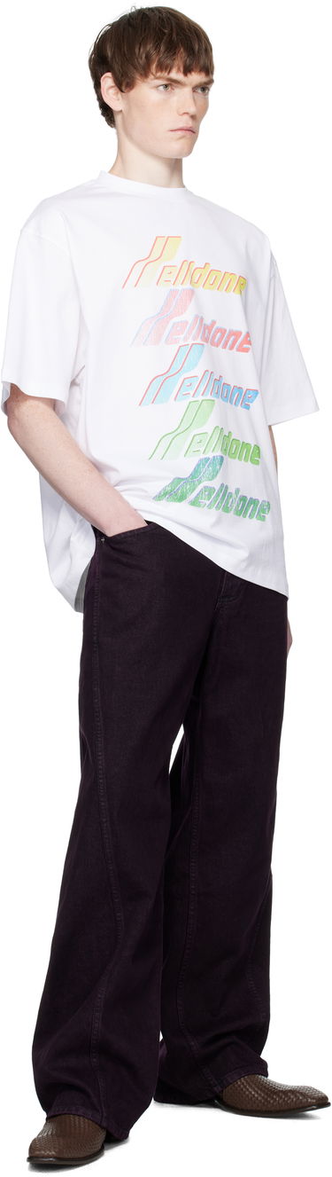 Tričko We11done Multi Rainbow Logo T-Shirt Biela | WD-TT2-25-755-U-WH, 3