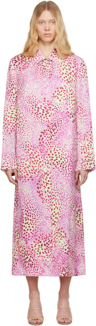 Šaty Dries Van Noten Dries Van Noten Printed Jacquard Mac Coat Ružová | 251-010203-1038, 0
