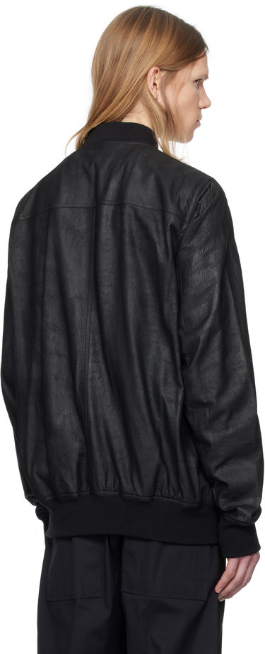 Bomber bunda Rick Owens Rick Owens Hollywood Flight Leather Jacket Čierna | RU01E5771 LBA, 2