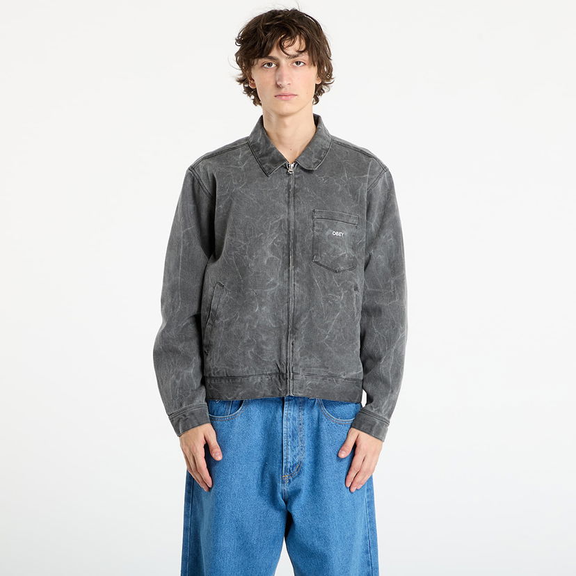 Bunda OBEY OBEY Workman Zip Jacket Šedá | 121800599-BWA