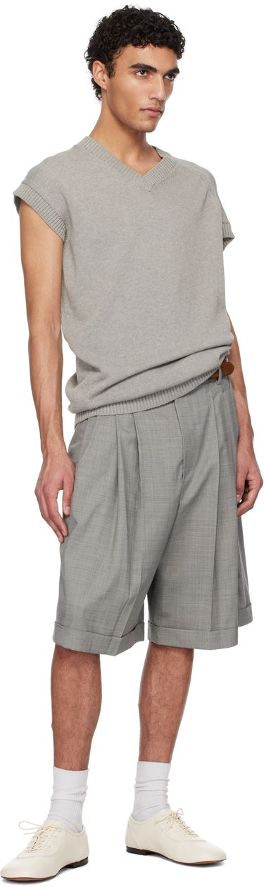 Sveter HED MAYNER Hed Mayner V-Neck Knit Vest Šedá | HMMA75074A-HA600, 3