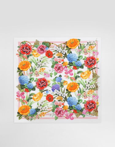 Šál Dolce & Gabbana Dolce & Gabbana Floral-Print Silk Twill Square Scarf Rôznofarebný | FN092RGDCV8HD5KU, 0