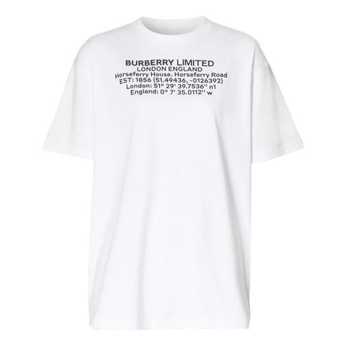 Tričko Burberry Short Sleeve Graphic T-Shirt Biela | 8024629, 0