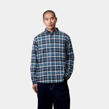 Košeľa Carhartt WIP Carhartt WIP Fendrick Long Sleeve Shirt Modrá | I034382_6, 0