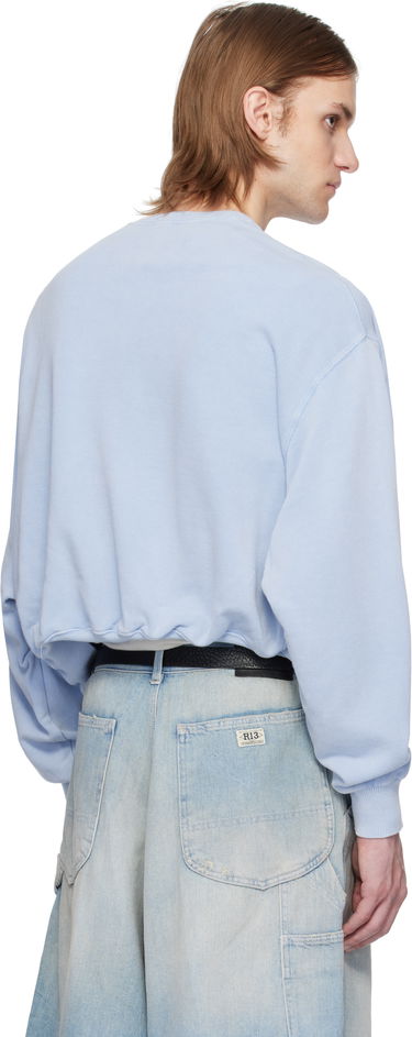 Sveter R13 R13 'New York' Balloon Cropped Sweatshirt Modrá | R13WK260-K001J, 2