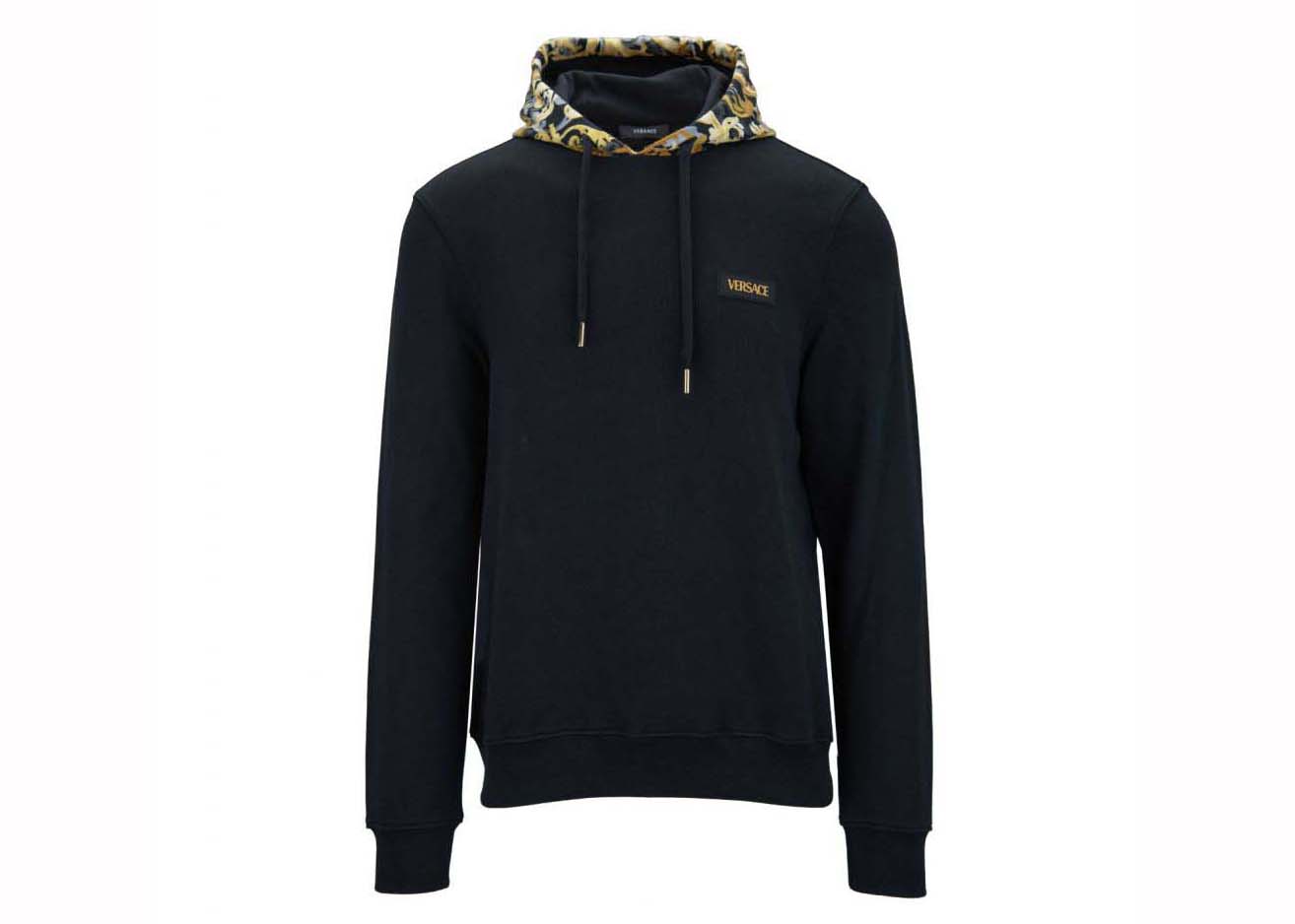 Mikina Versace Printed Hood Sweatshirt Black/Yellow Čierna | 1015093 1A10596 5B000, 0