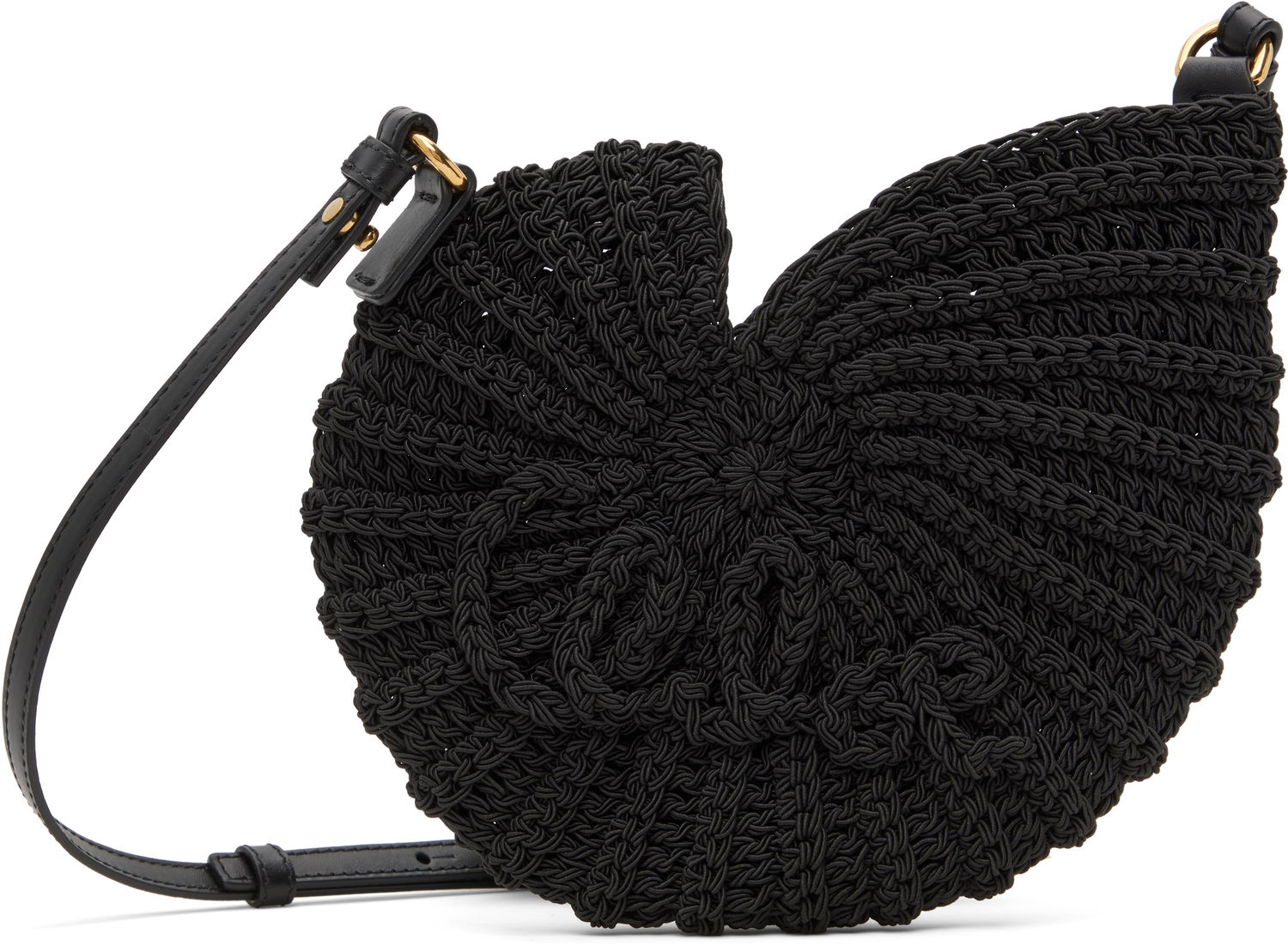 Taška cez rameno CHLOÉ Chloé Sea Treasures Shell Crossbody Bag Čierna | CH25US219P23, 0