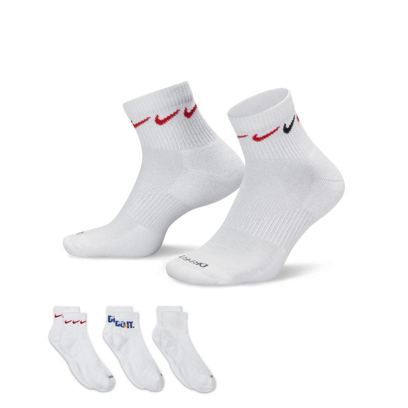 Everyday Plus Cushioned Training Ankle Socks (3 Pairs)