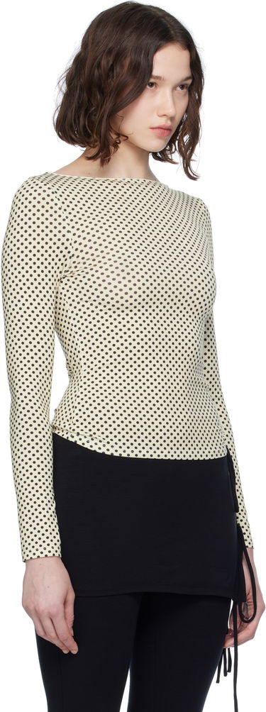 Tričko Miaou Miaou Amelia Polka Dot T-Shirt Žltá | 7183TJBBNP, 1