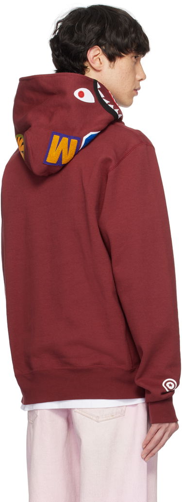 Mikina BAPE Shark Pullover Hoodie Vínová | 001PPK801013M, 2