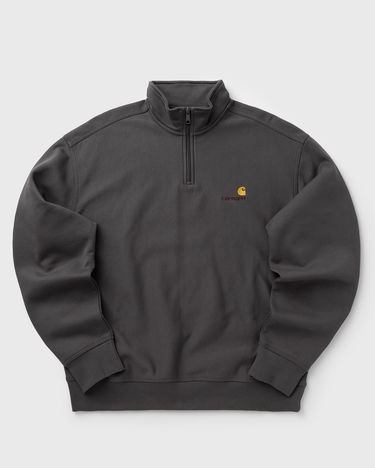 Mikina Carhartt WIP Half Zip American Script Sweatshirt Šedá | I027014-33C.XX, 1