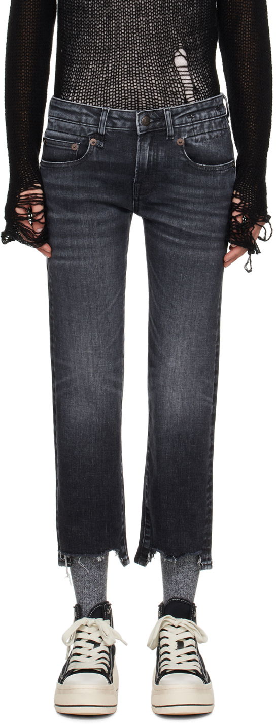 Džínsy R13 R13 Boy Straight Jeans Čierna | R13W0091-816B, 0