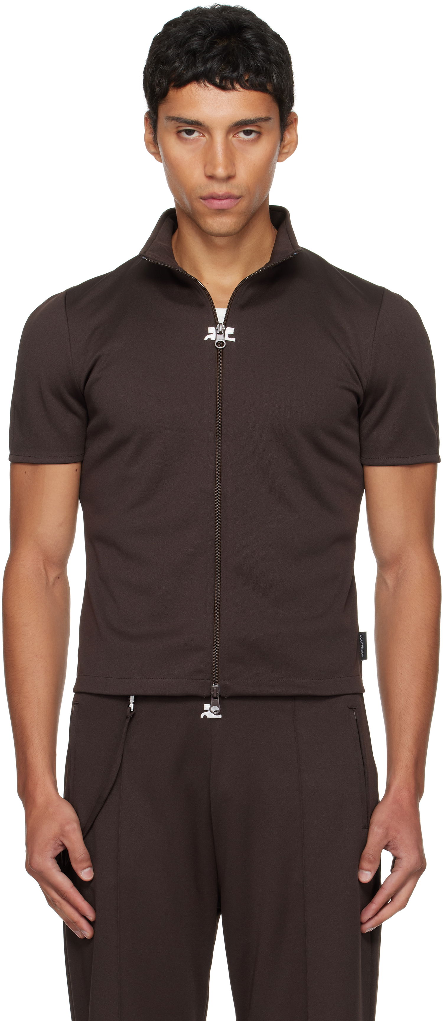 Súprava Courrèges Courrèges Interlock Tracksuit Top Hnedá | 325JTO447JS0250, 0