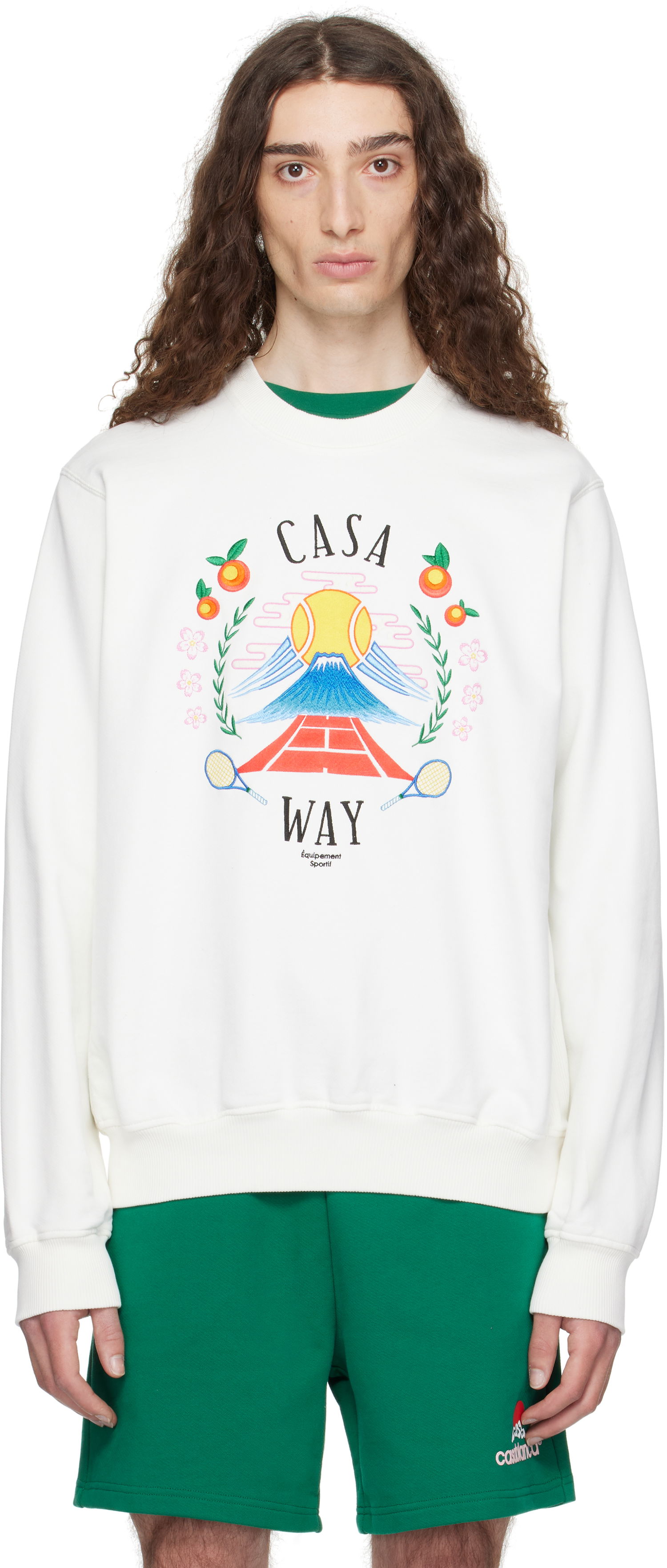 Mikina Casablanca Casablanca 'Casa Way' Sweatshirt Biela | MPF25-JTP-293-03, 0