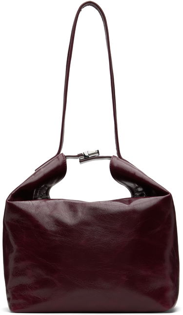 Kabelka BY FAR BY FAR Maxi Bea Creased Leather Shoulder Bag Vínová | MWBSB054CL034RD028PL, 0