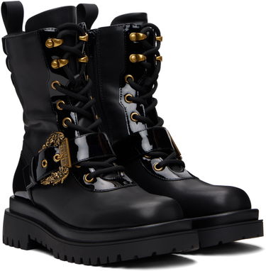 Tenisky a topánky Versace Versace Jeans Couture Pin-Buckle Boots Čierna | E79VA3S67_E71570, 3