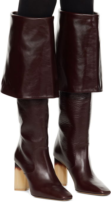 Oblečenie CHLOÉ Chloé Georgia Heeled Tall Boots Vínová | CHC25S07YQJ, 3