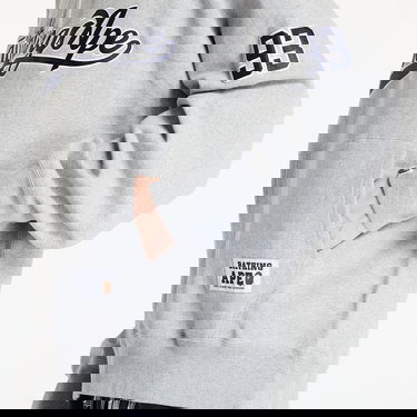 Mikina BAPE A BATHING APE Baseball Logo Relaxed Fit Pullover Hoodie Šedá | 001PPL301004MGRA, 4