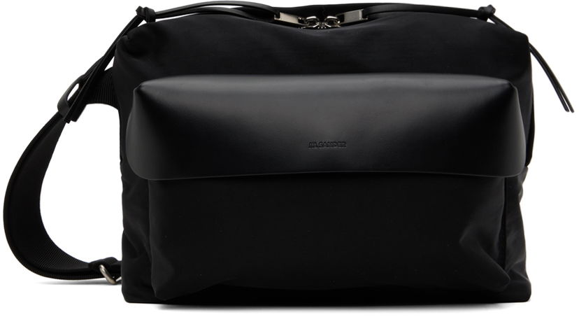 Taška cez rameno Jil Sander Jil Sander Leather Lid Bag Čierna | J26WG0025_P6496