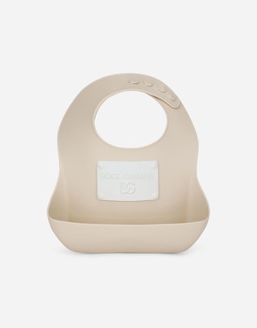 Oblečenie Dolce & Gabbana Dolce & Gabbana Silicone Bib with Logo Béžová | LN5H41G7M7HM0299, 2