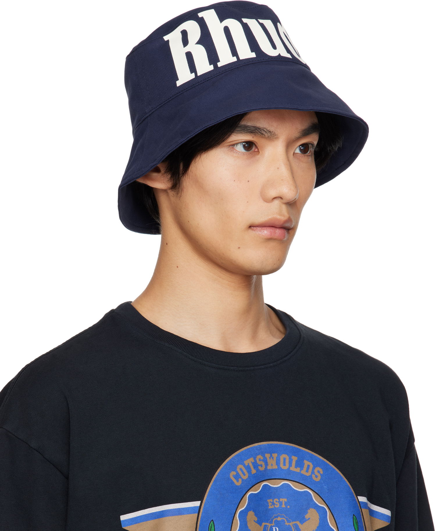 Klobúk Rhude Logo Bucket Hat Navy | RHPF25HA02747, 1
