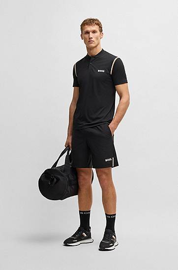 Polo tričko BOSS BOSS Active Polo Shirt with Moisture Control Čierna | 50534347, 1