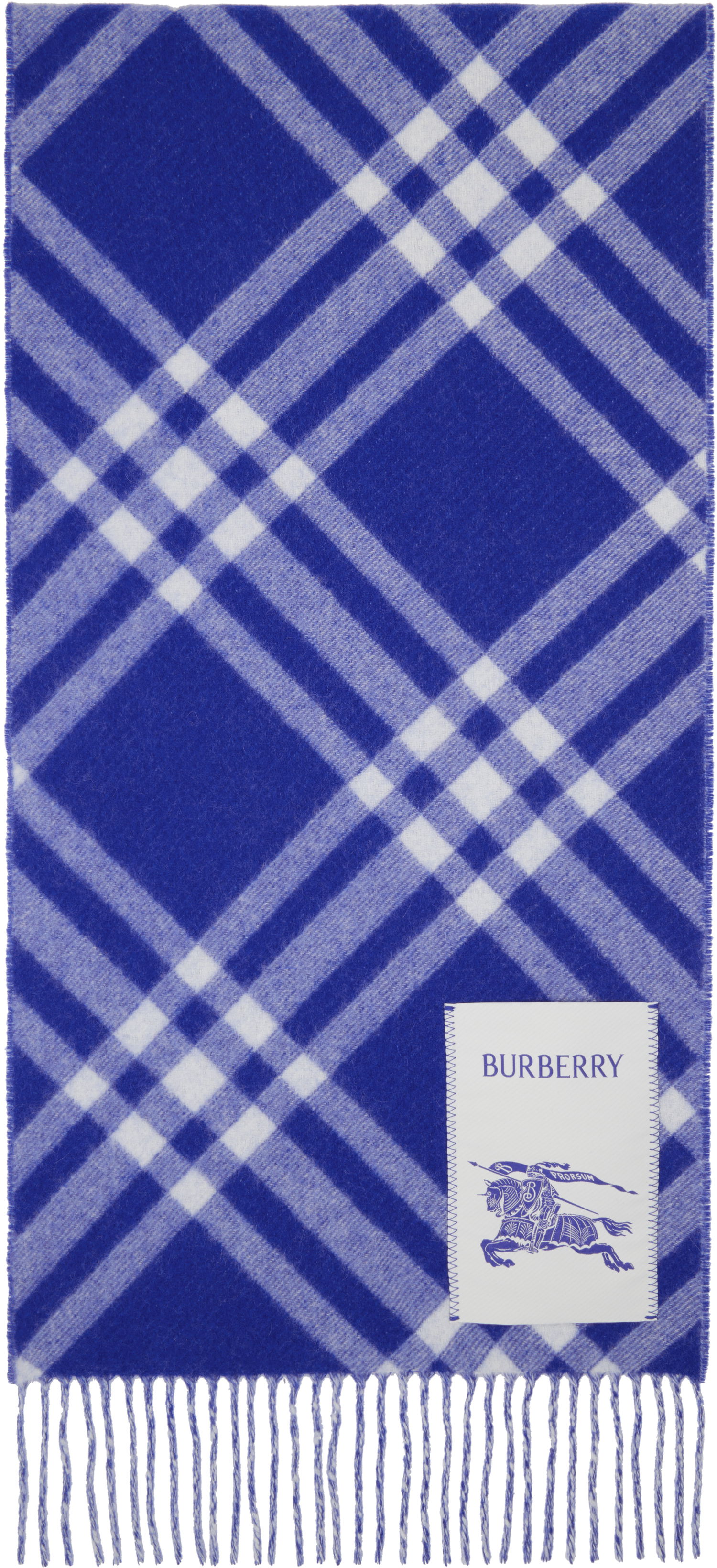 Šál Burberry Check Cashmere Scarf Modrá | 8099710, 0