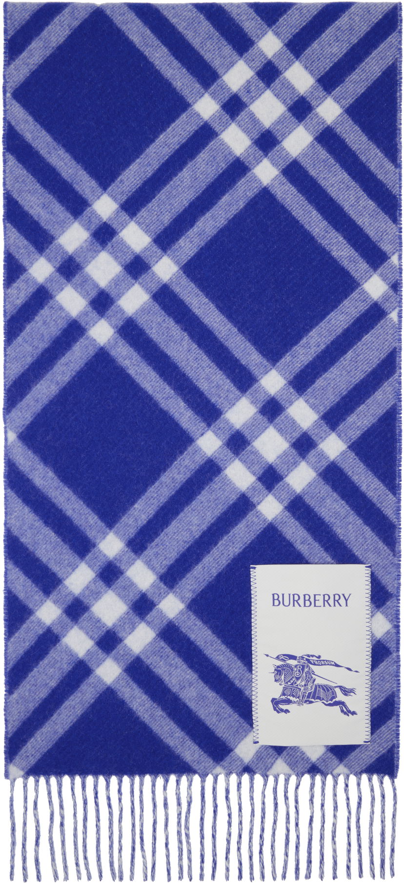 Šál Burberry Check Cashmere Scarf Modrá | 8099710