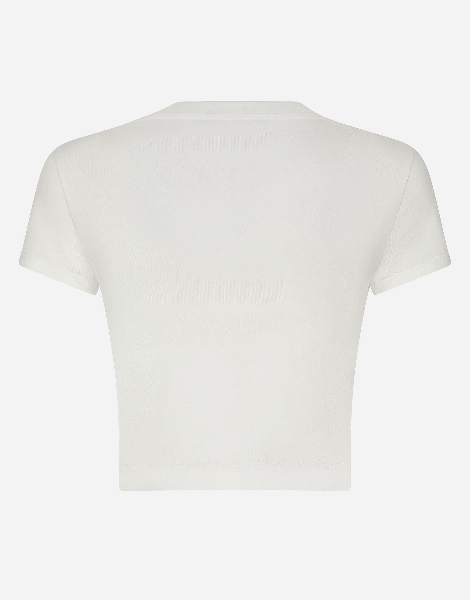Crop Top Dolce & Gabbana Short-sleeved T-shirt With Dg Logo Biela | F8U50ZGDBZZW0111, 1