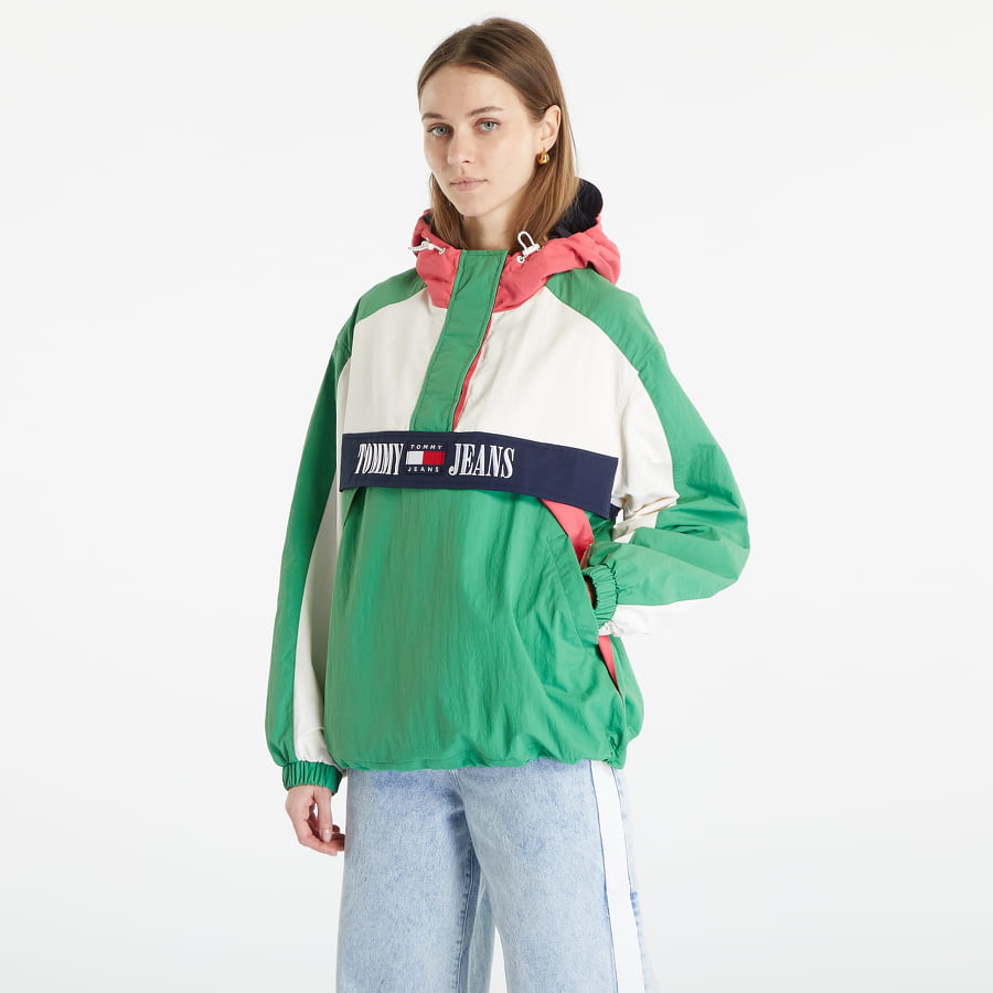Vetrovka Tommy Hilfiger Hooded Archive Chicago Windbreaker Popover Jacket Zelené | DW0DW15343 LY3, 0