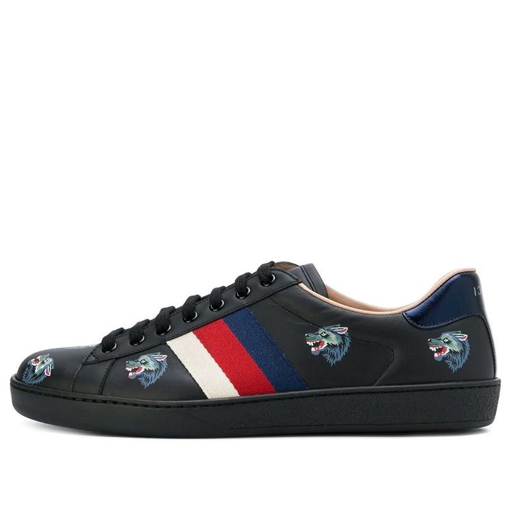 Tenisky a topánky Gucci Gucci Wolf Pattern Casual Čierna | 386750-0H810-1162, 0