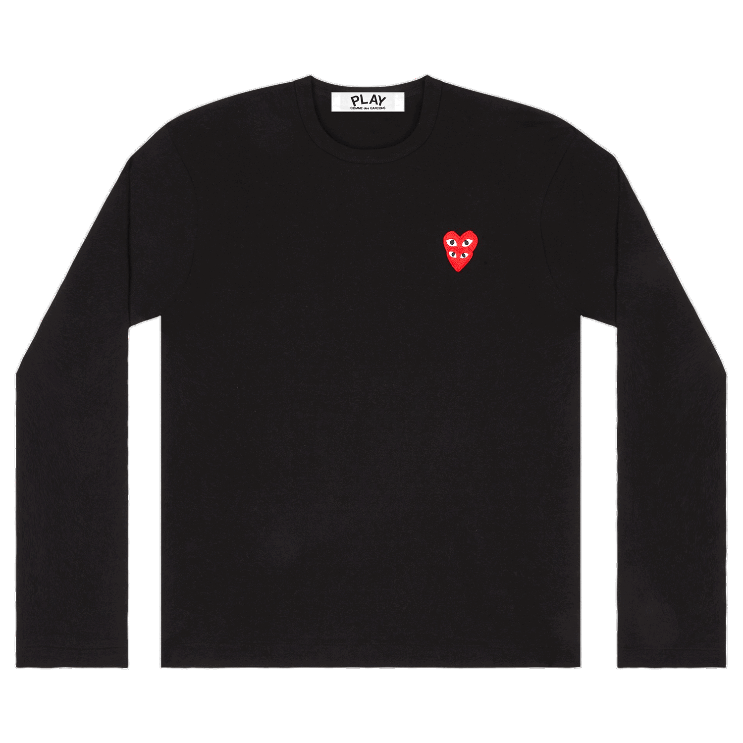 Tričko Comme des Garçons PLAY Double Heart Long-Sleeve Tee Čierna | AZ T292 051 1, 0