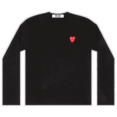 Tričko Comme des Garçons PLAY Double Heart Long-Sleeve Tee Čierna | AZ T292 051 1, 0