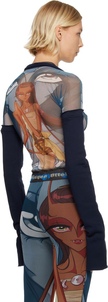 Tričko Ottolinger Ottolinger Graphic Mesh Hybrid Longsleeve T-shirt Rôznofarebný | 101-107009-01, 2