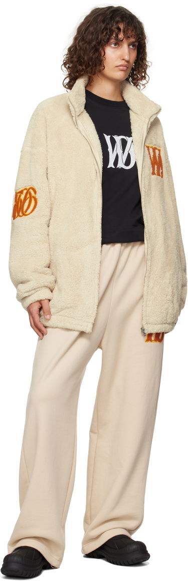 Mikina We11done We11done Bouclé Logo Fleece Jacket Béžová | WD-TJ3-24-821-U-BG, 3