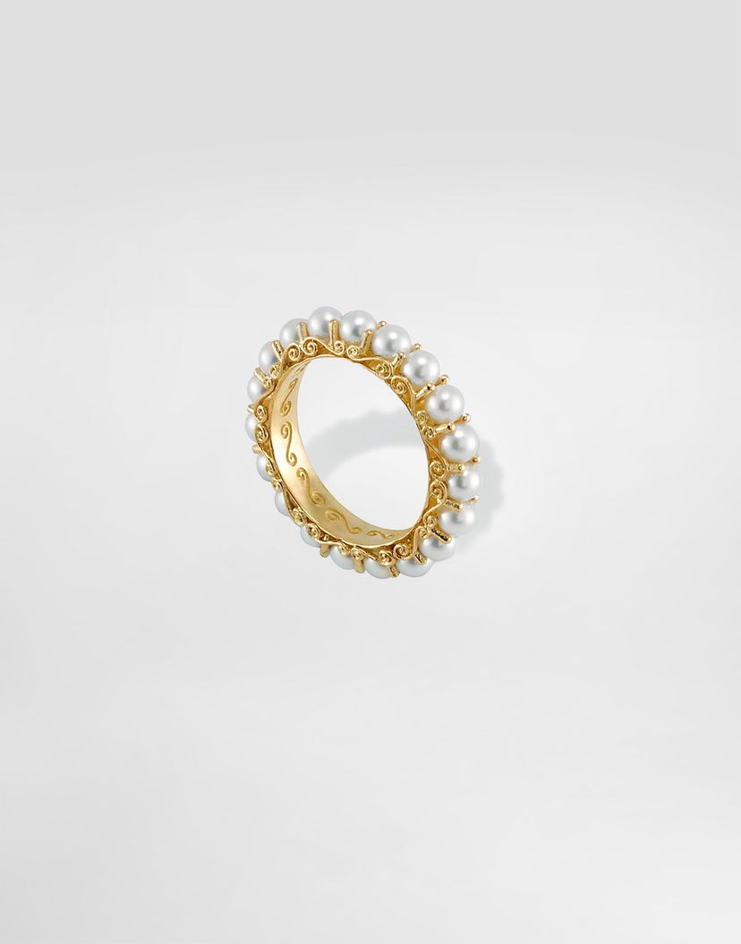 Prsteň Dolce & Gabbana Dolce & Gabbana 18K Yellow Gold Pearl Ring Žltá | WRKS1GWPEA1ZOO00